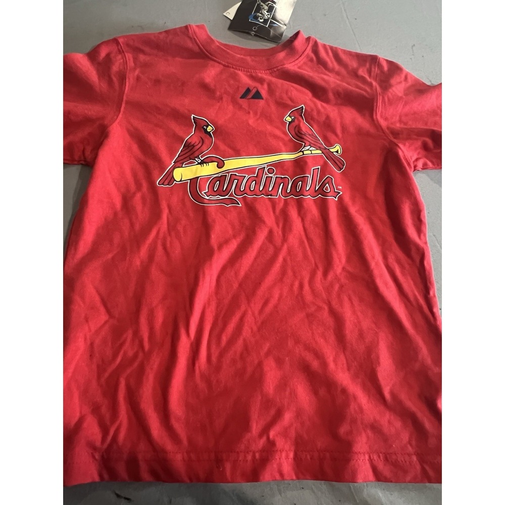 NWT MLB‎ Majestic St Louis Cardinals Albert Pujols Jersey Kids Shirt Red Size 7